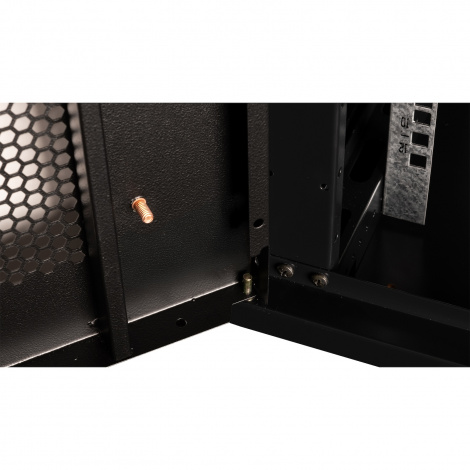 Шкаф 19" телекоммуникационный настенный, 12U 635x600х450 мм, дверь перфорация, черный